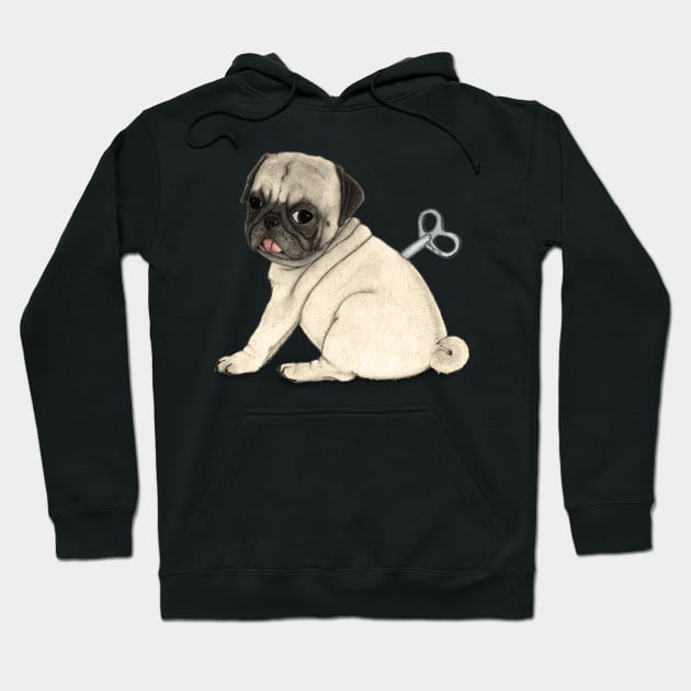 Toy Dog; Pug Hoodie by Barruf